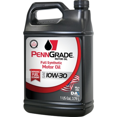 D-A Lubricant Co PennGrade Full Synthetic Motor Oil SAE 10W30 - 4/1 Gallon Jug Case 62844